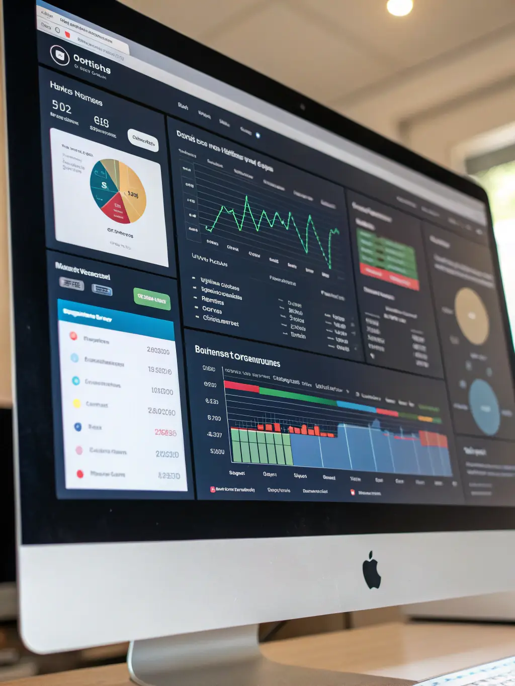 A professional image displaying the dashboard of Uptech Solutions' CRM software, emphasizing analytics, customer data management, and sales tracking features.